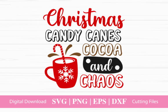 Christmas Candy Canes Cocoa and Chaos Graphics for Crafts