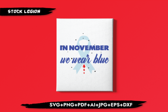 In November We Wear Blue Graphics for Crafts