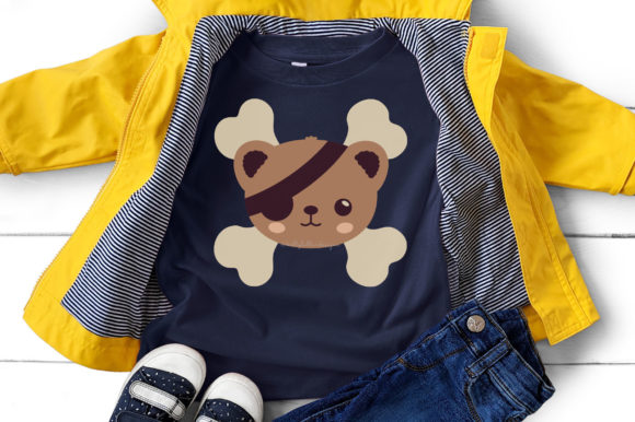 Kawaii Pirate Bear Graphics for Creative Crafts and Digital Publishing