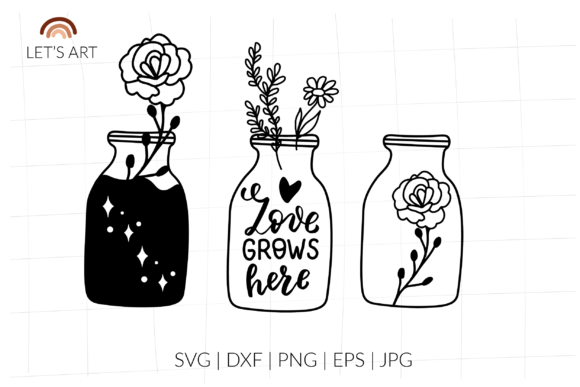 Love Grows Here Graphics for Crafts