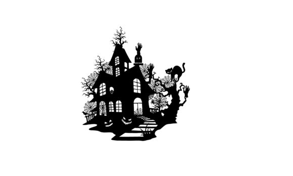 Silhouette of a Spooky House Embroidery Review