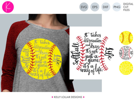 Softball Life Graphic Design for Crafts